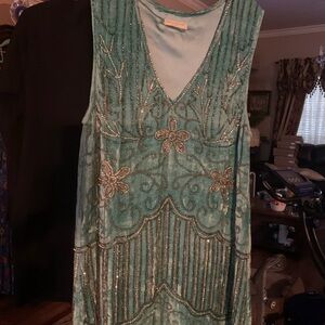 ONE-OF-A-KIND STUNNING HAND BEADED DRESS